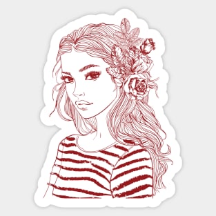 Woman Portrait Sticker